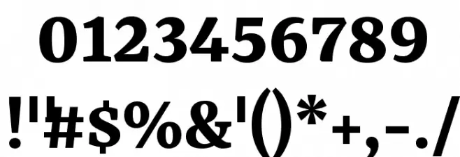 Rasa Bold Font OTHER CHARS