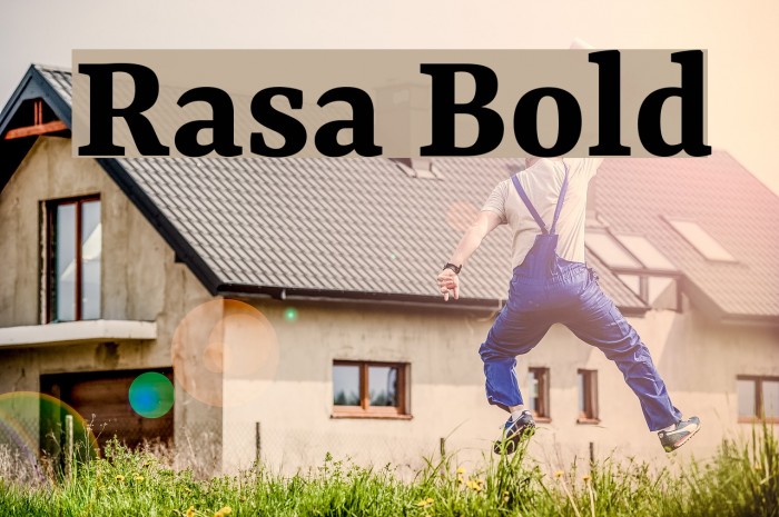 Rasa Bold Font examples
