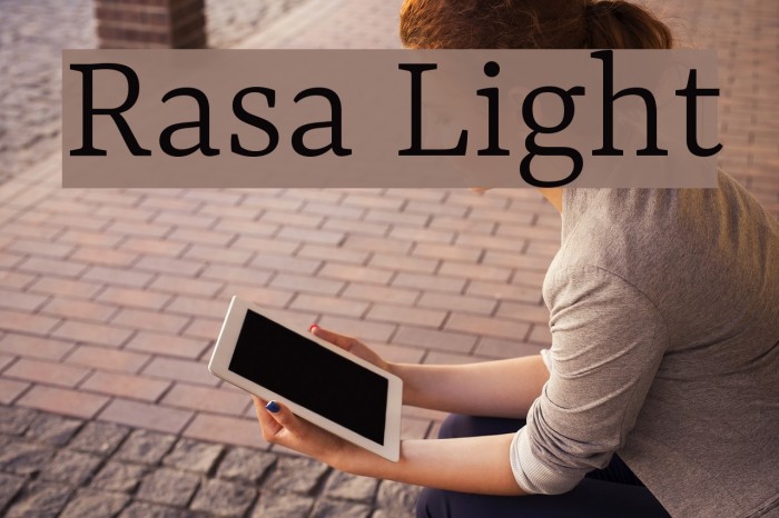 Rasa Light Font examples