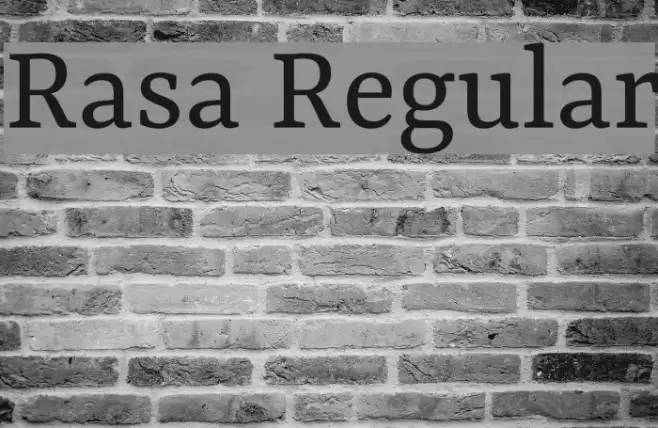Rasa Regular Font examples