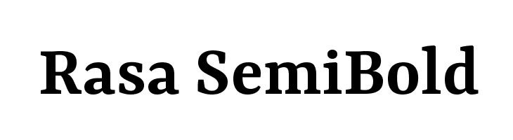 Rasa SemiBold Font