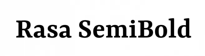 Rasa SemiBold  Fuentes Gratis Descargar