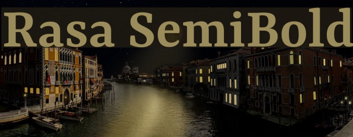 Rasa SemiBold Font examples
