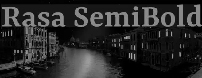 Rasa SemiBold examples