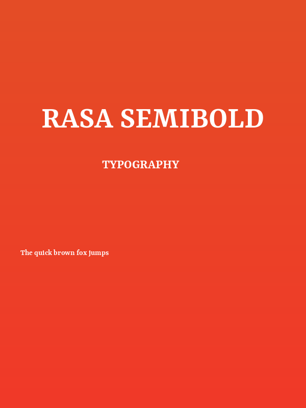 Rasa SemiBold Poster