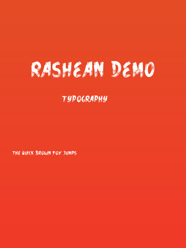 Rashean Demo Poster