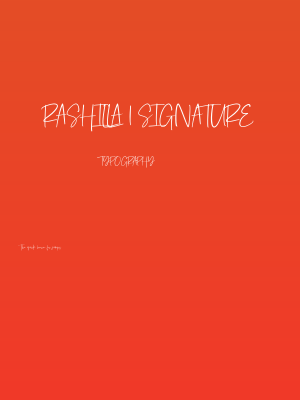 Rashilla | Signature Poster