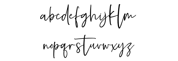 Rashilla | Signature Font LOWERCASE