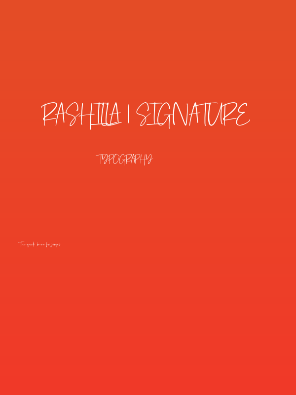 Rashilla | Signature Poster