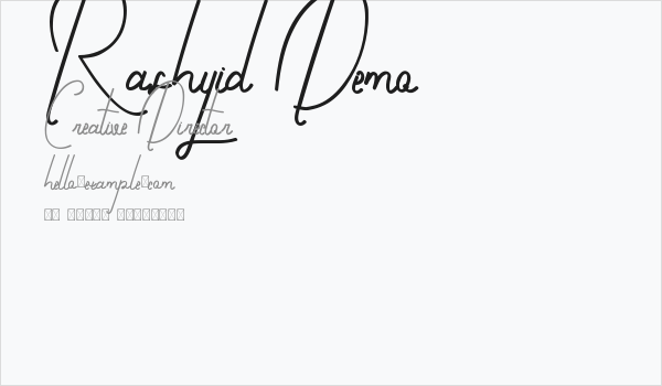 Rashyid Demo Business Card