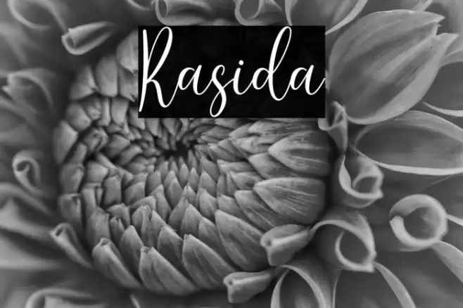 Rasida Font examples