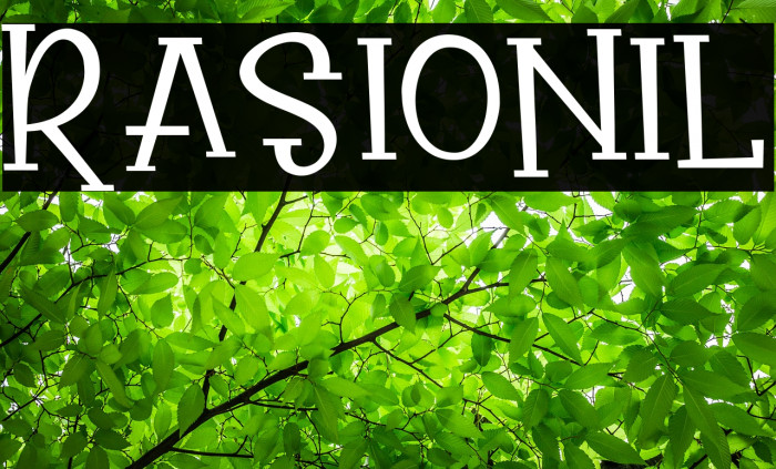 Rasionil Font examples