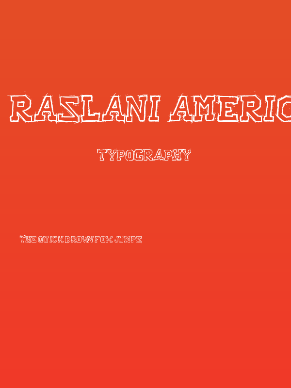 Raslani American letters Bold Poster