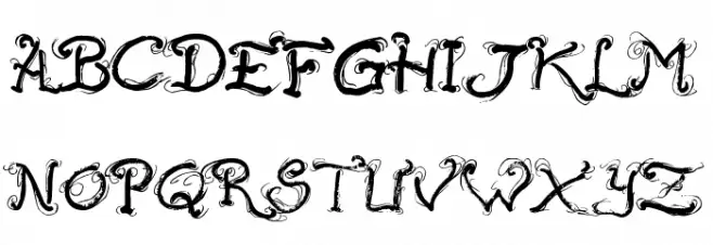 Raslani Ancient Script Font UPPERCASE