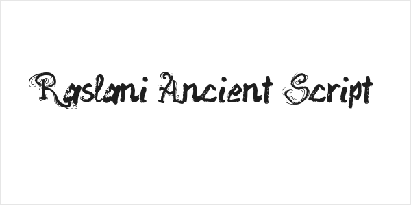 Raslani Ancient Script Logo