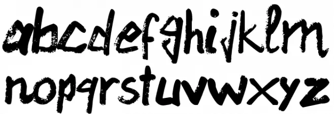 Raslani Ancient Script Font LOWERCASE