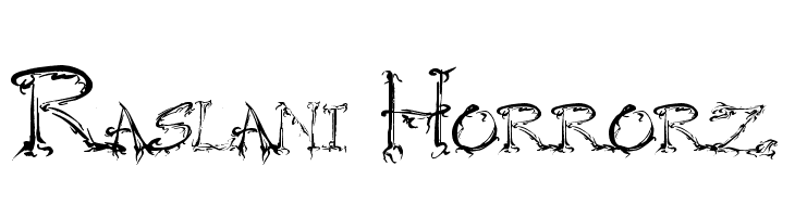 Raslani Horrorz  font caratteri gratis