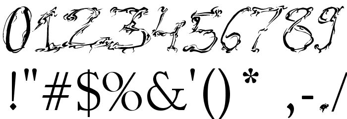 Raslani Horrorz Font OTHER CHARS