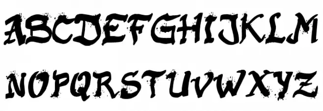 Raslani Kaplash Font Litere mari