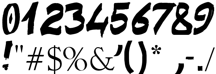 Raslani Sanguinar Kaeser Font OTHER CHARS