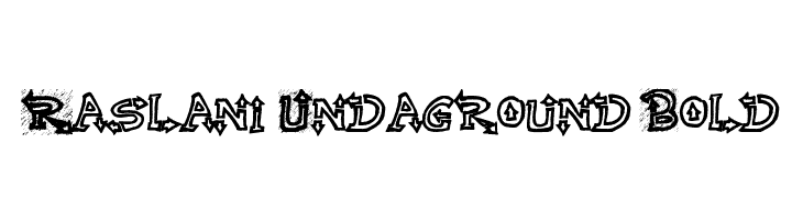 Raslani Undaground Bold Шрифта