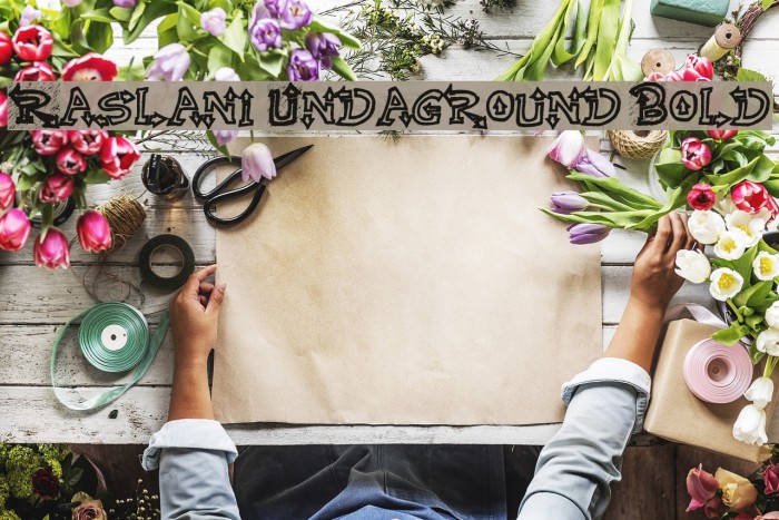 Raslani Undaground Bold Шрифта examples