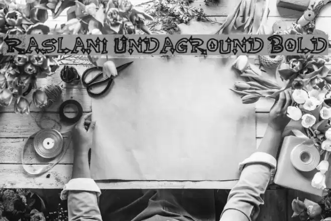 Raslani Undaground Bold Font examples