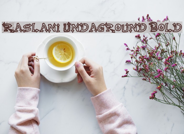 Raslani Undaground Bold Шрифта examples