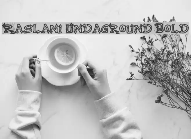 Raslani Undaground Bold Font examples