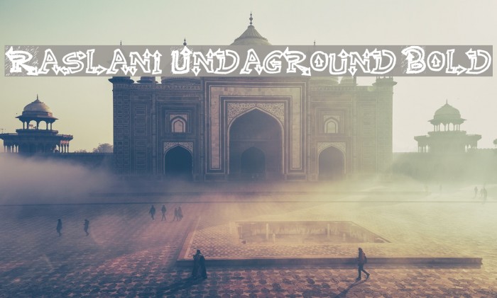 Raslani Undaground Bold Шрифта examples