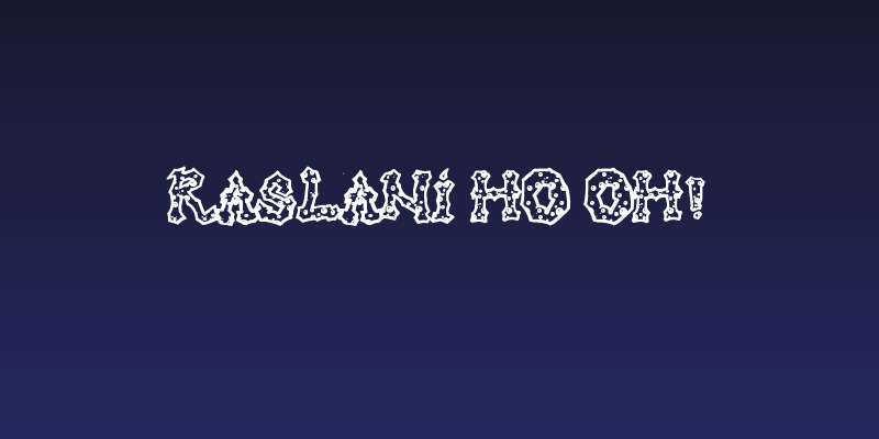 Raslani hO oH! Social Header