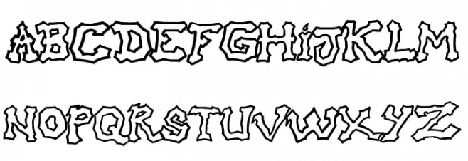 Raslani hO oH! Schriftart Kleinbuchstaben