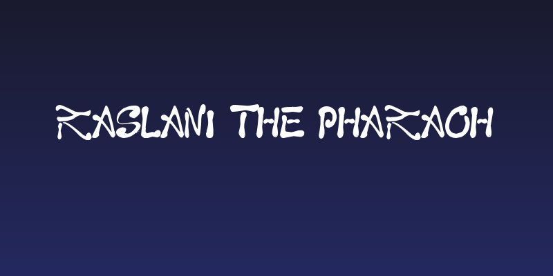Raslani the Pharaoh Social Header