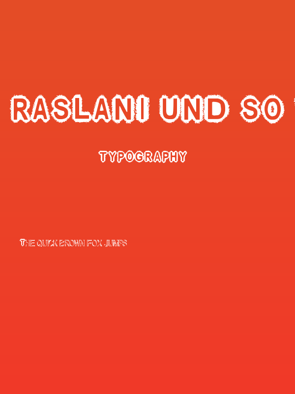 Raslani und so weiter Bold Poster