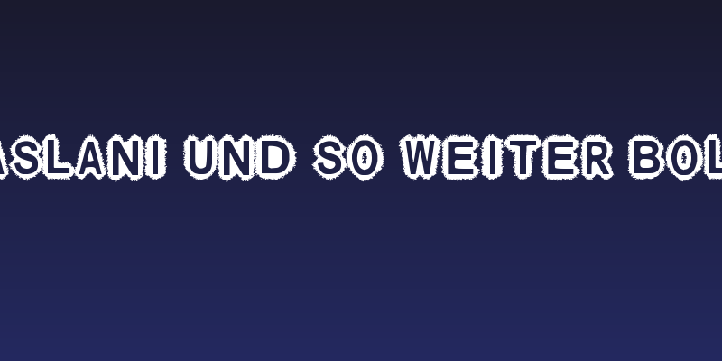 Raslani und so weiter Bold Social Header