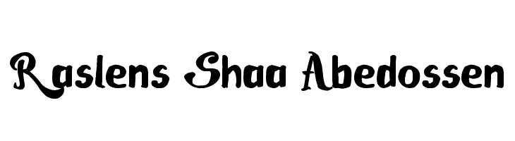 Raslens Shaa Abedossen  नि: शुल्क फ़ॉन्ट्स डाउनलोड