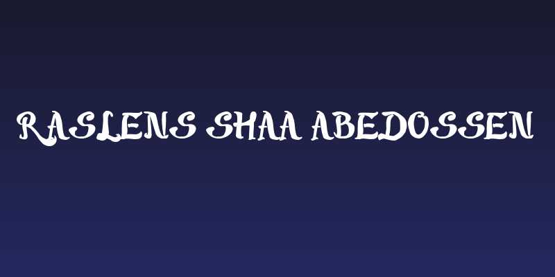 Raslens Shaa Abedossen Social Header