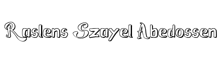 Raslens Szayel Abedossen  Frei Schriftart Herunterladen