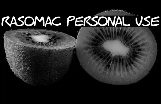 Rasomac Personal Use Font examples