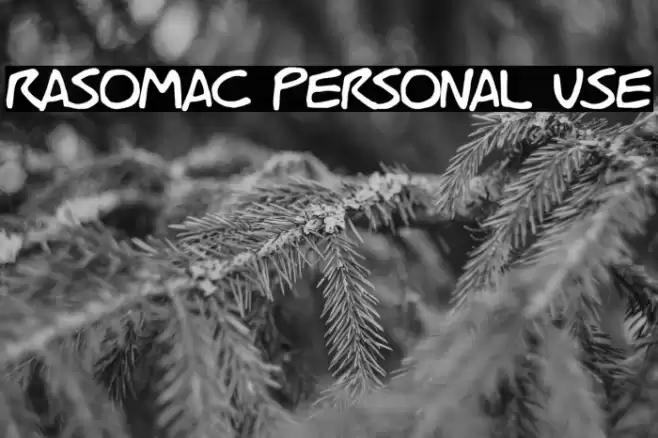 Rasomac Personal Use Font examples