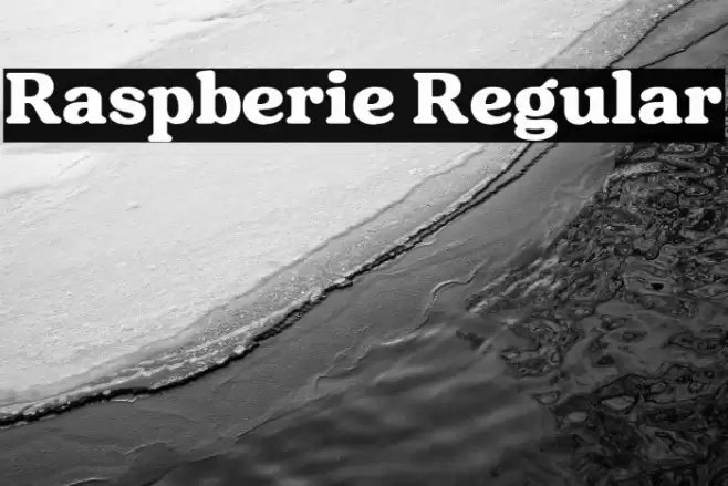 Raspberie Regular Шрифта examples