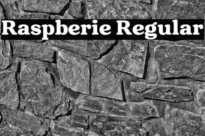 Raspberie Regular Шрифта examples