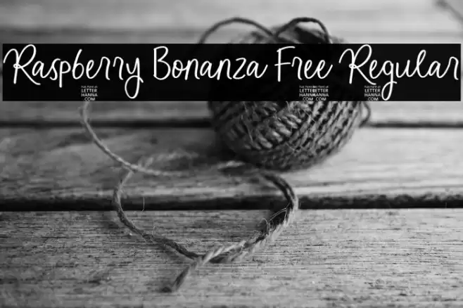 Raspberry Bonanza Free Regular Font examples