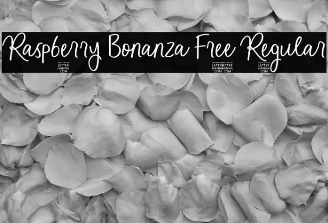Raspberry Bonanza Free Regular Font examples