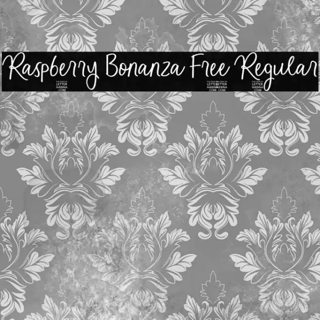 Raspberry Bonanza Free Regular Font examples