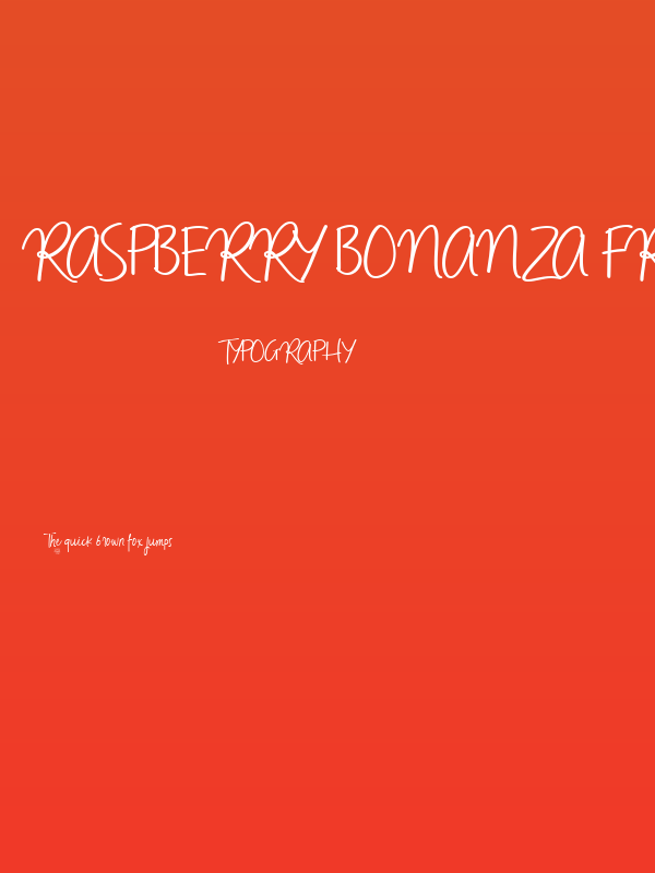 Raspberry Bonanza Free Regular Poster