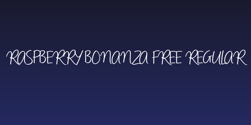 Raspberry Bonanza Free Regular Social Header