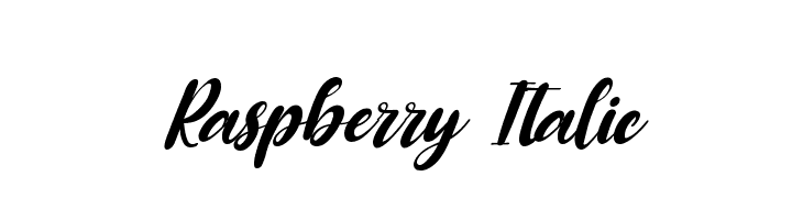 Raspberry Italic  免费字体下载
