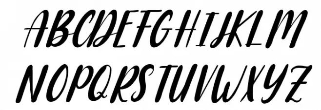 Raspberry Italic フォント 大文字