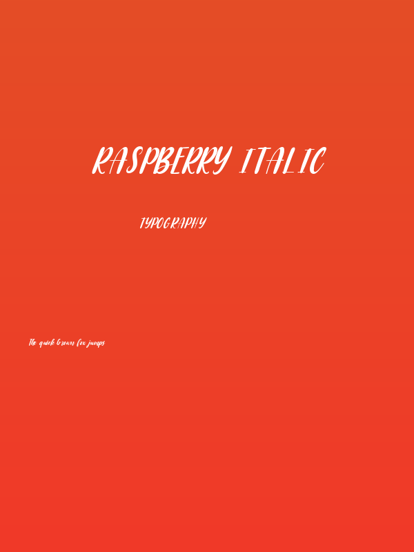 Raspberry Italic Poster